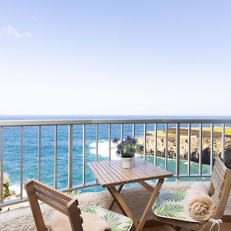 Cozy Seafront Studio With Balcony & Ocean Views San Marcos  Exteriör bild